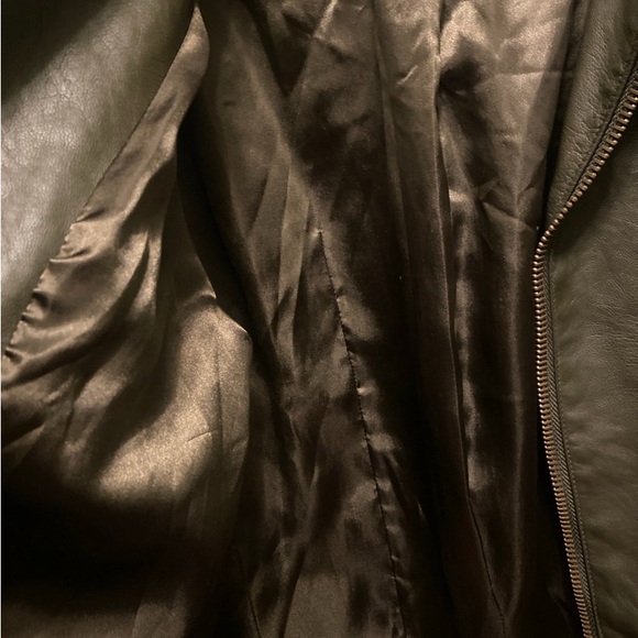 Kut from the Kloth Olive Leather Jacket - Picture 5 of 5